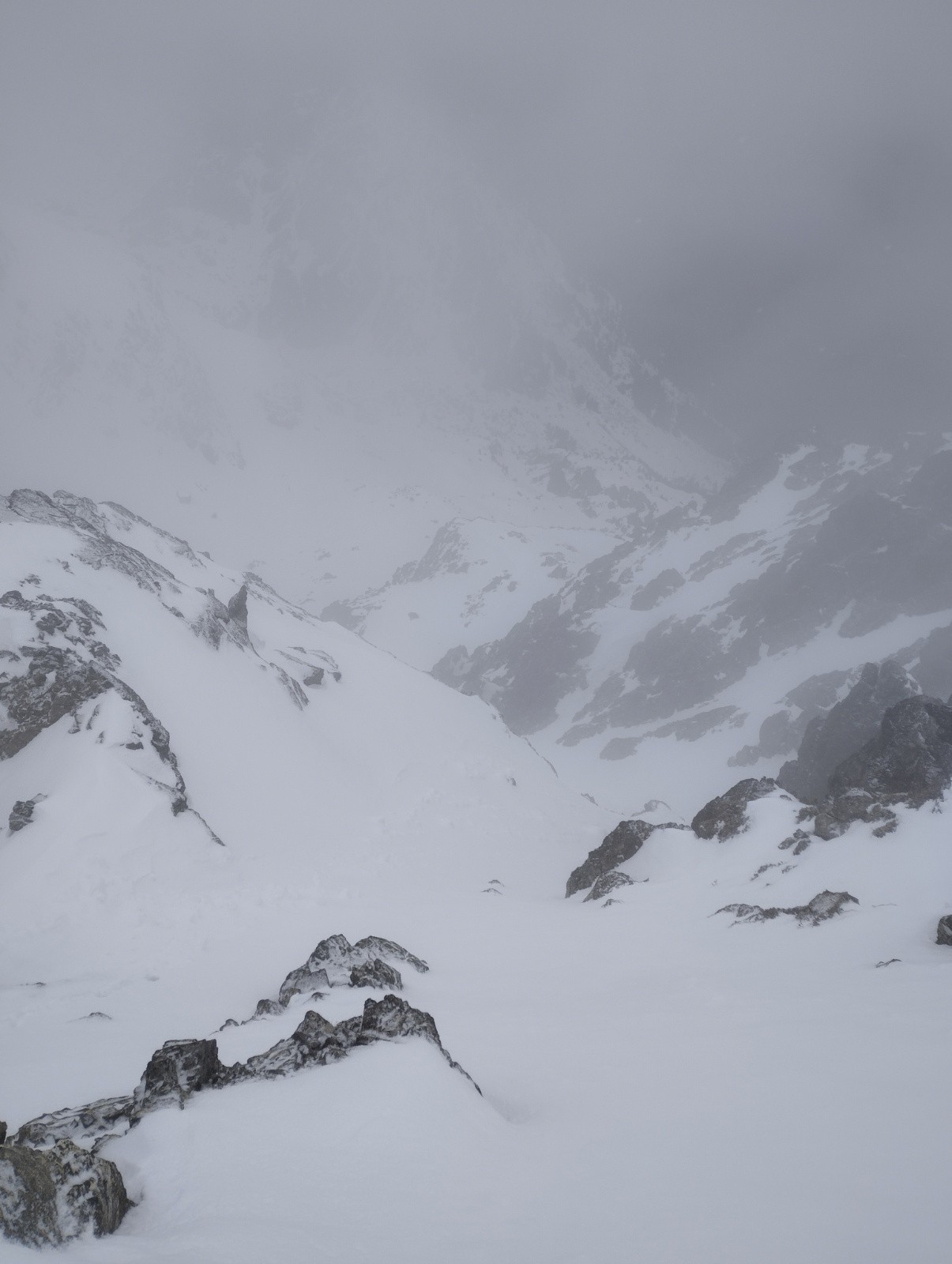 &nbsp;Descente peu engageante en dessous de Jasse Bralard...