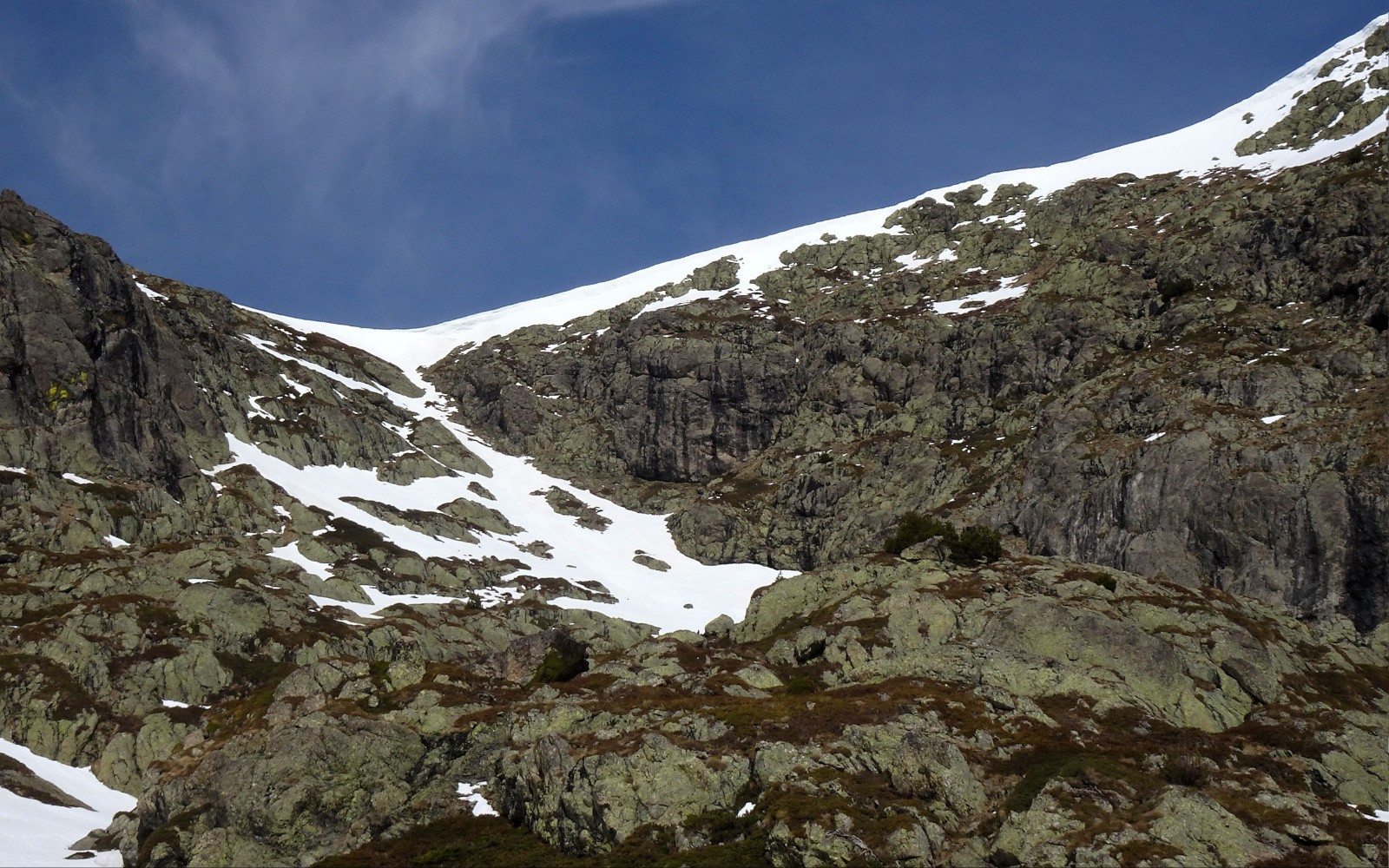 &nbsp;Couloir pris sous le col du Banc