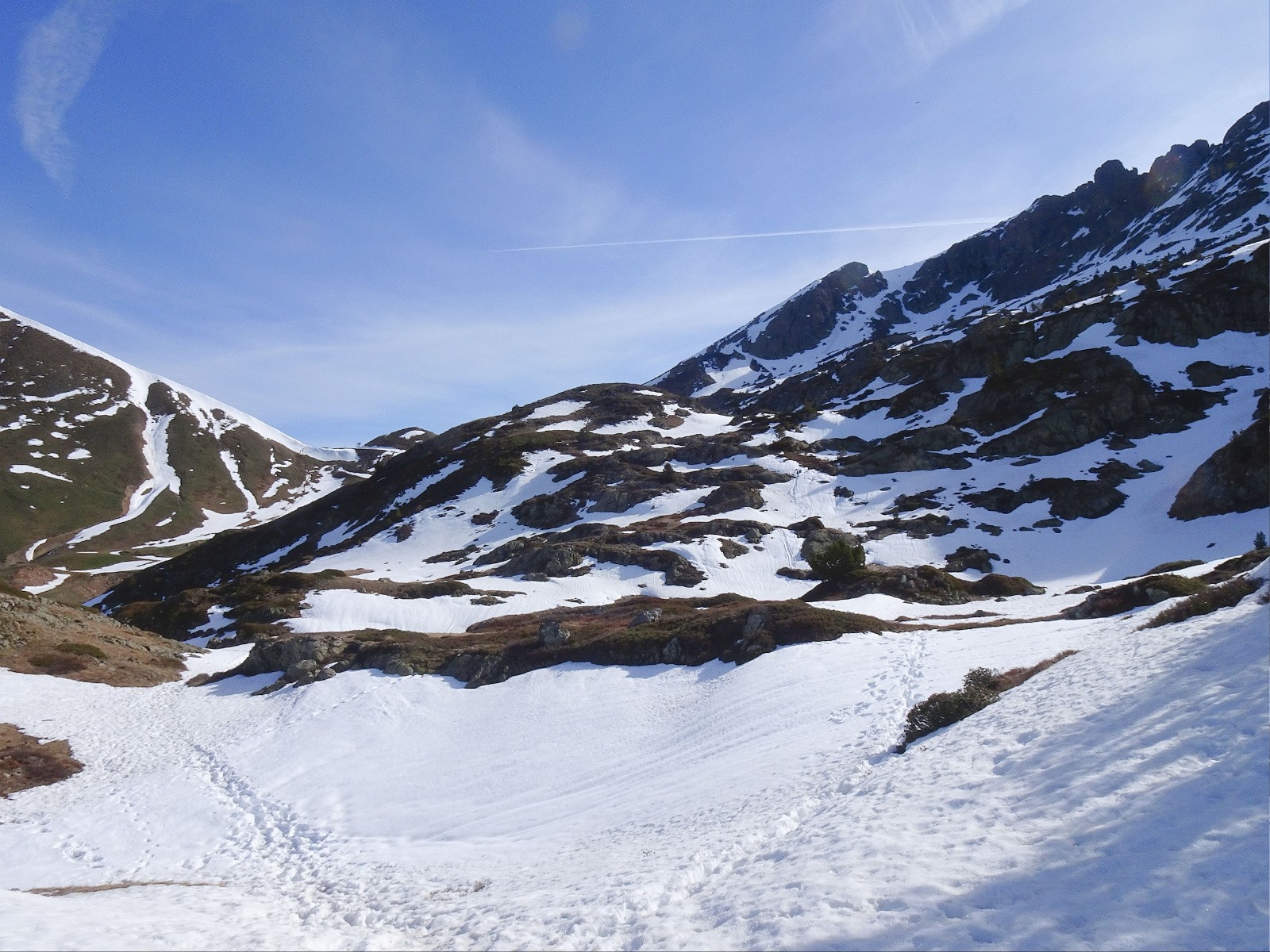 Chaussage au lac Charlet. 