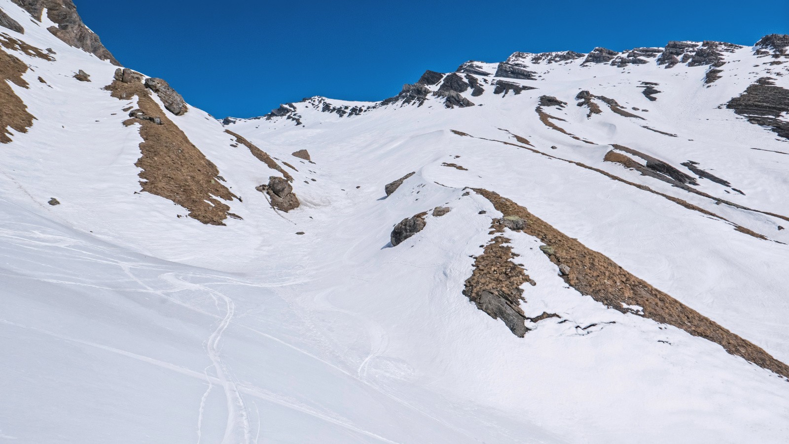 La belle combe du haut, 600m de belles pentes skiantes