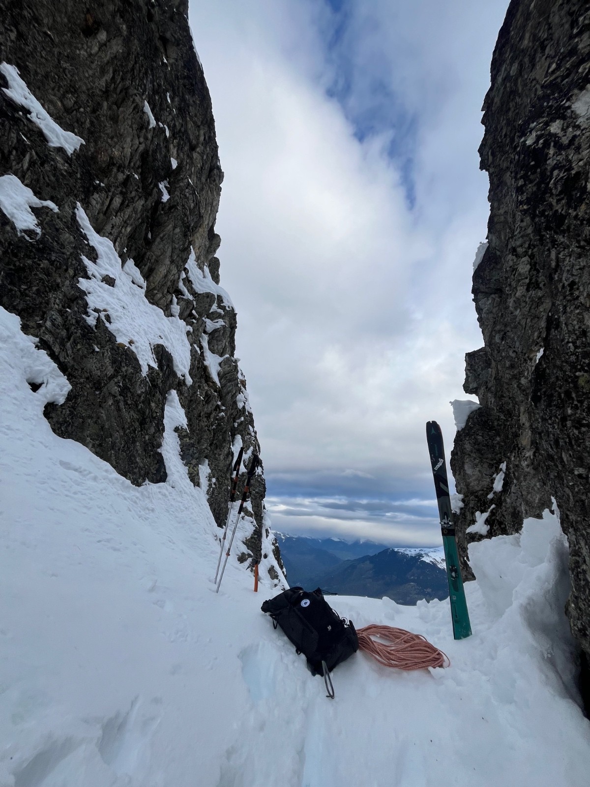 &nbsp;Brèche, sommet du couloir