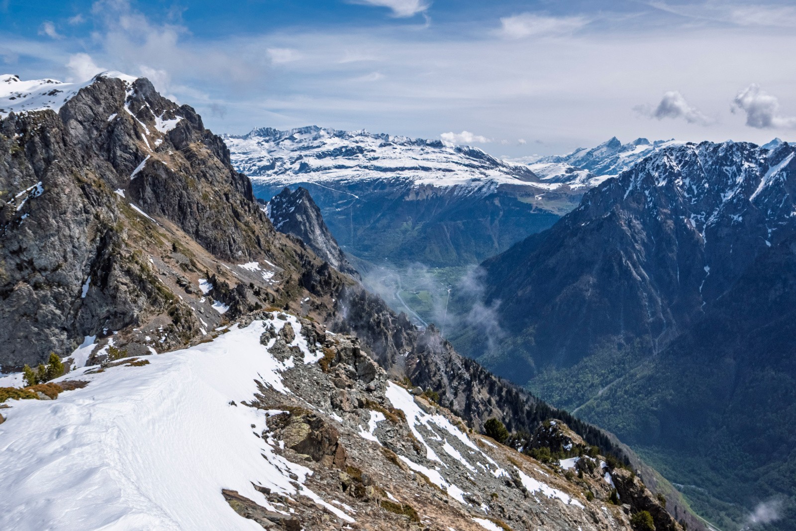 En haut de Botte vue sur l'Oisans