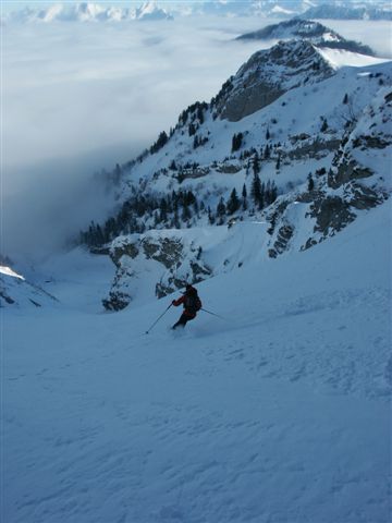 Couloir est (dent des portes) : Jeroen en action.