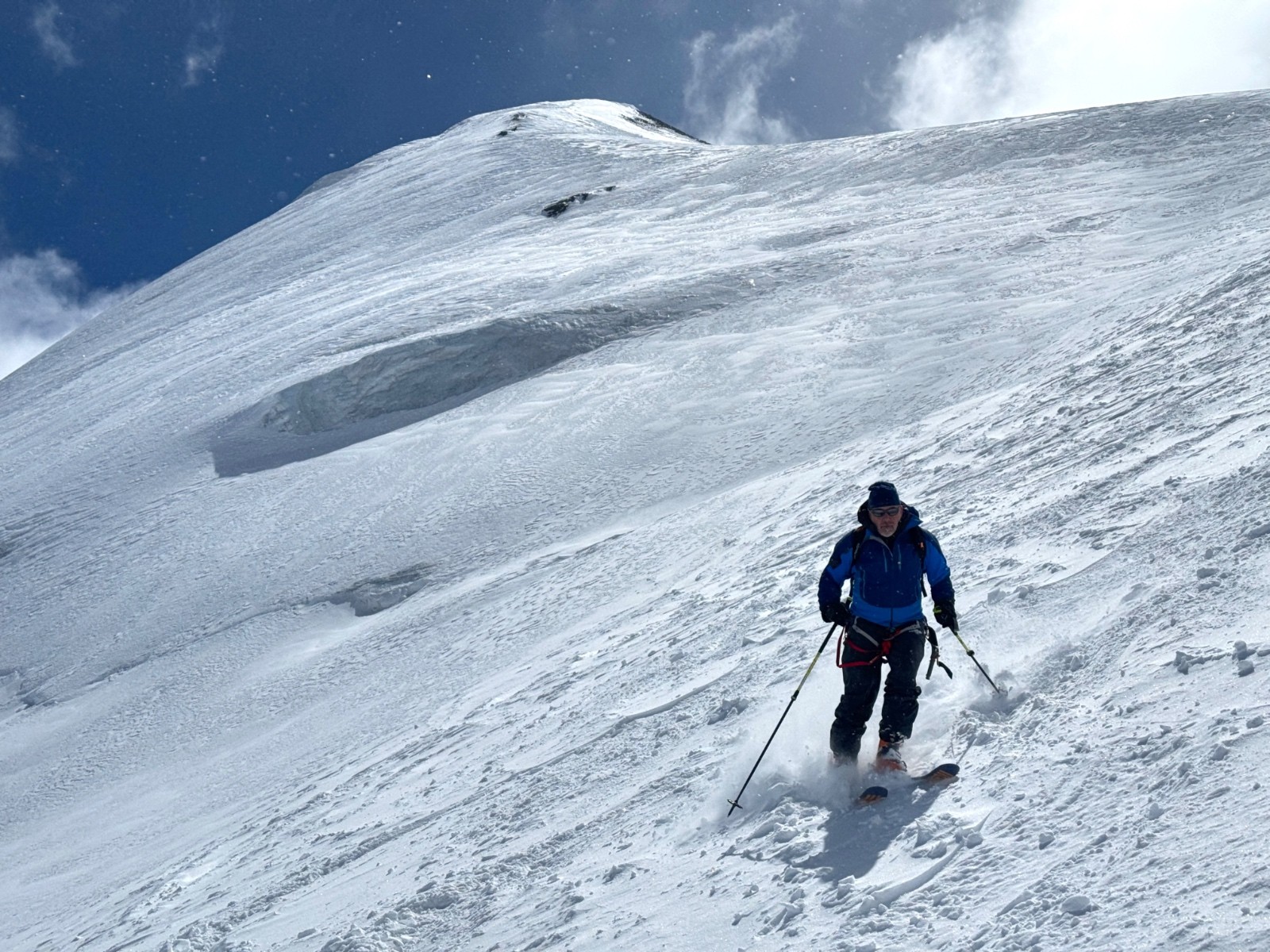 Bon ski sous l'Allalin