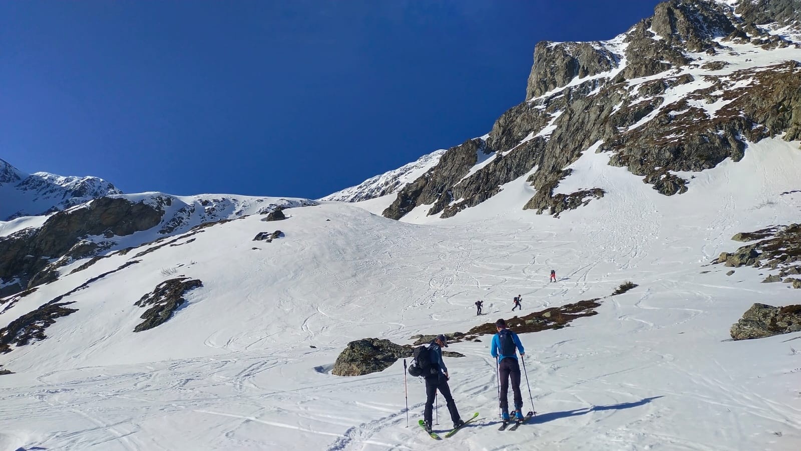 début montée face NE