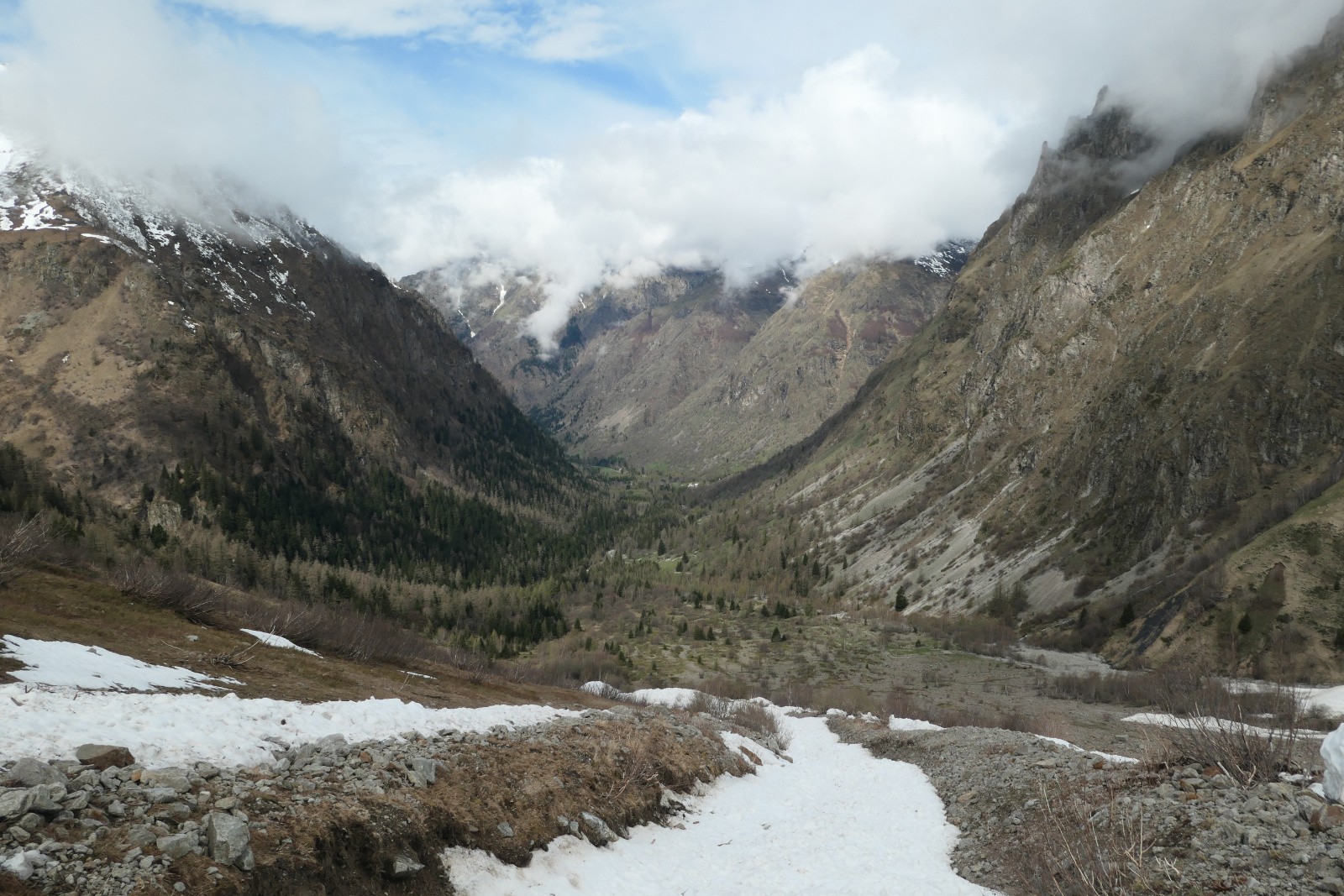 La coulée permettant de déchausser à 1620m 