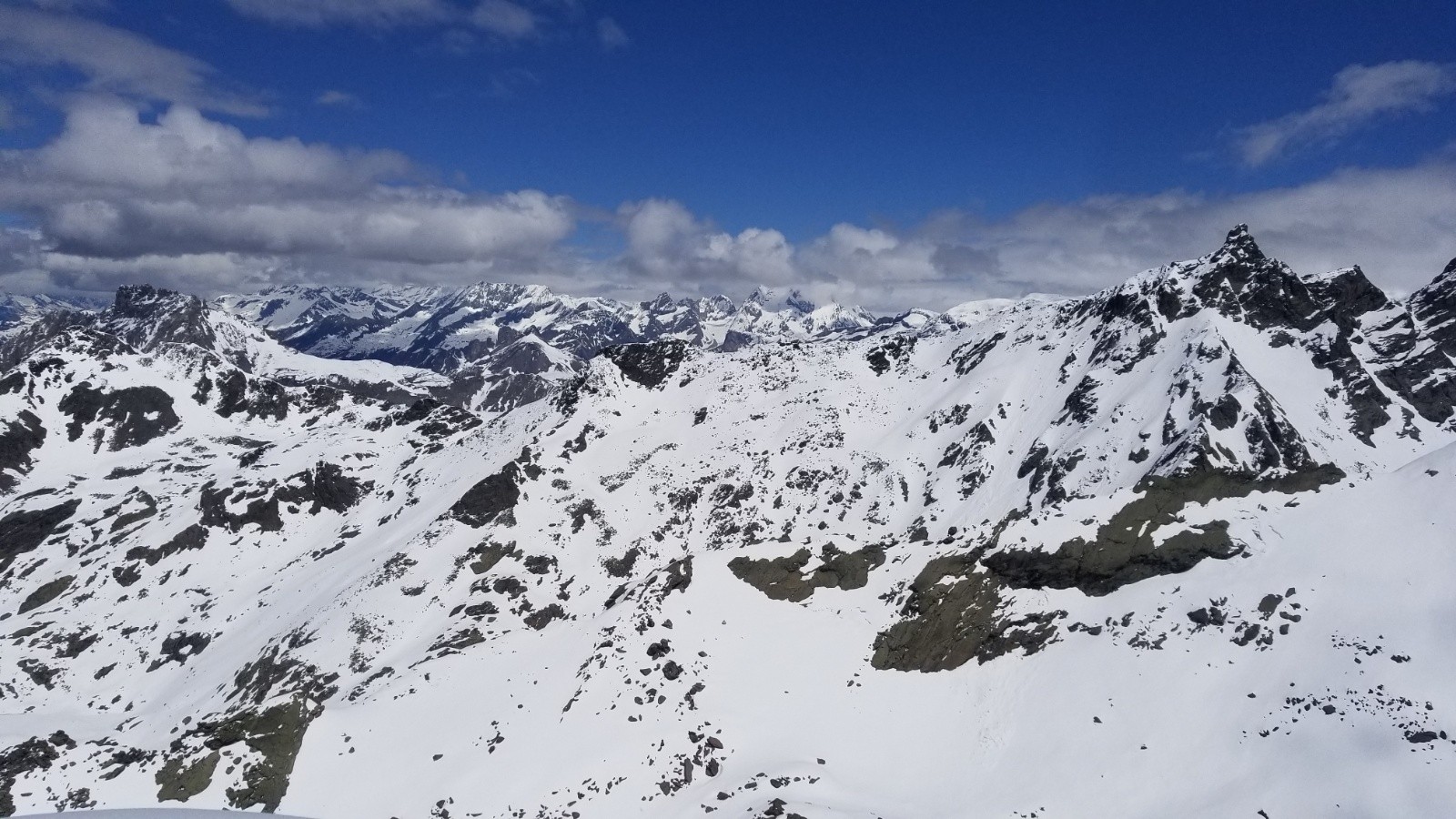 Côté Vanoise depuis le Mont de Péclet