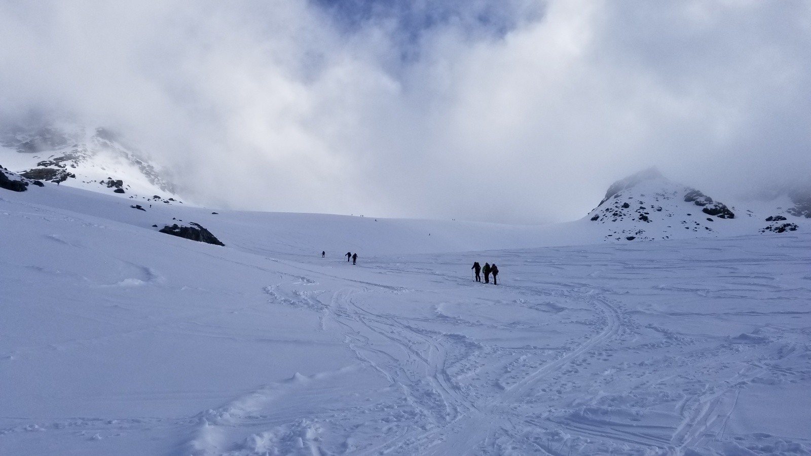 Montée sur le glacier de Chavière