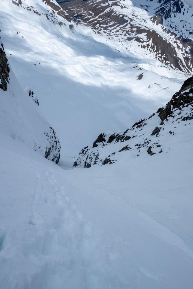 au dessus du ressaut en glace