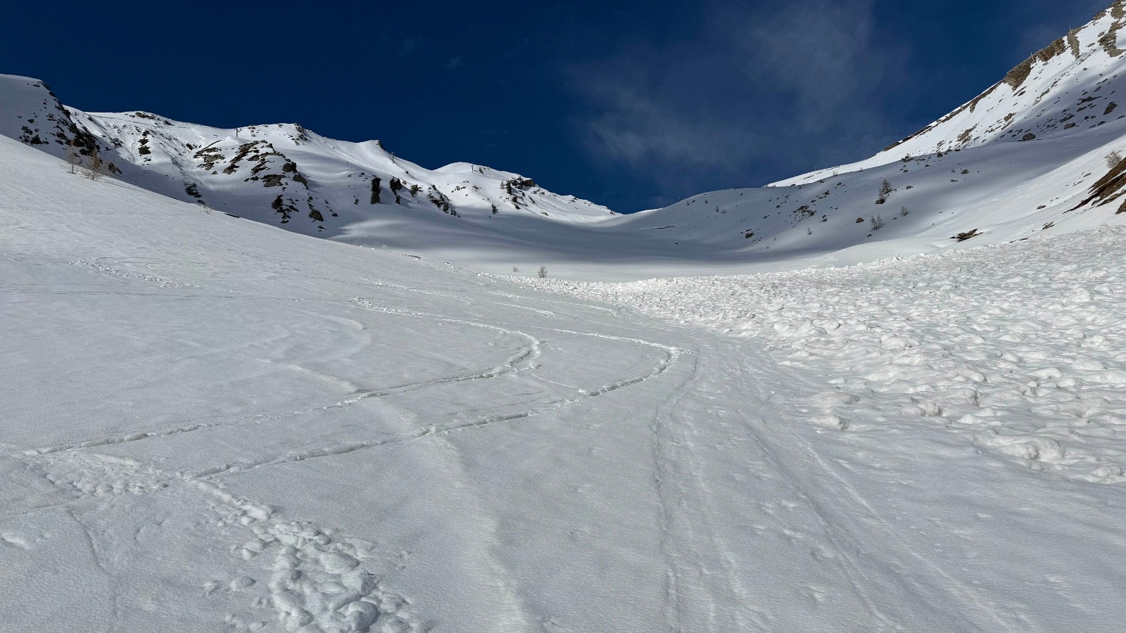 Conditions dans le vallon de l'Aiguille