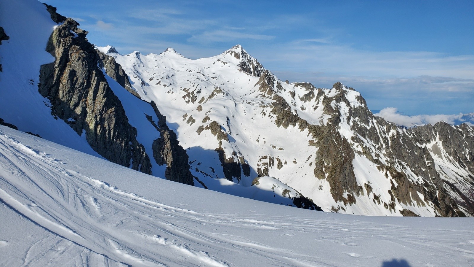 #4 Rocher Blanc depuis le col de la Croix Rocher Blanc depuis le col de la Croix