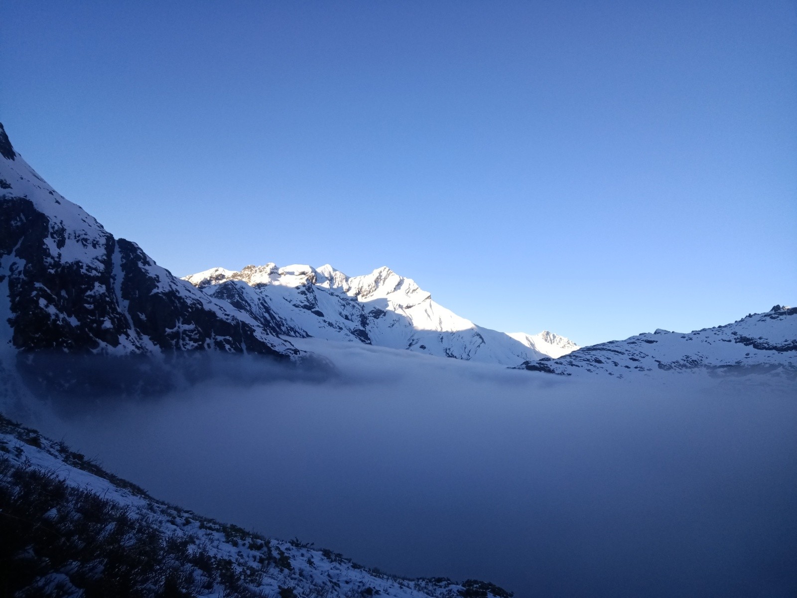 Mer de nuages au Gioberney 