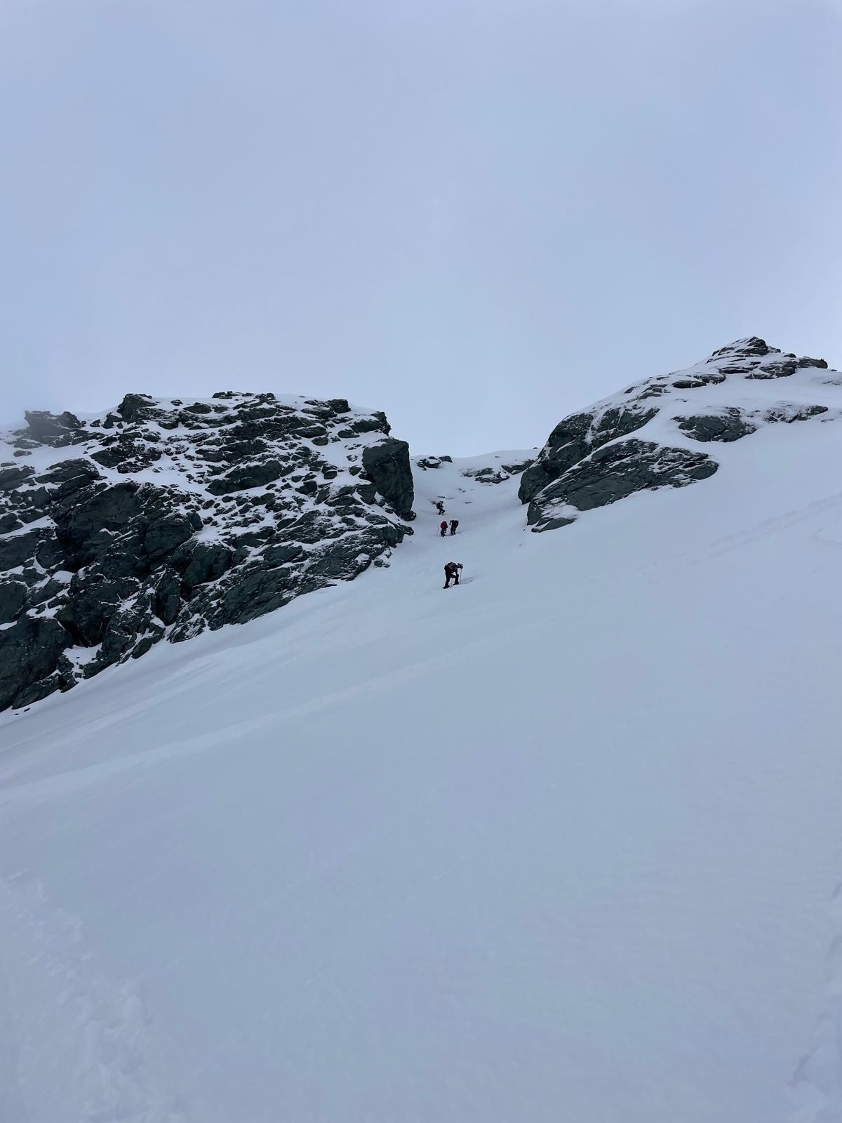 &nbsp;Couloir accès Turia depuis le col des Roches