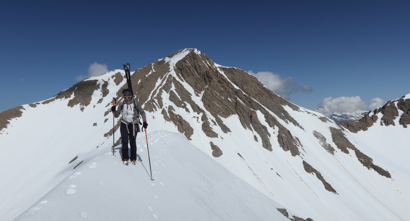 Sur l'arête W de la Tête de l'Aupet
