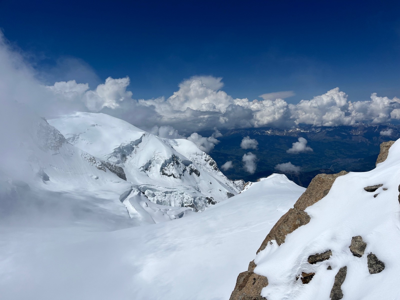  Vue sur l’arête du dôme du goûter en conditions !