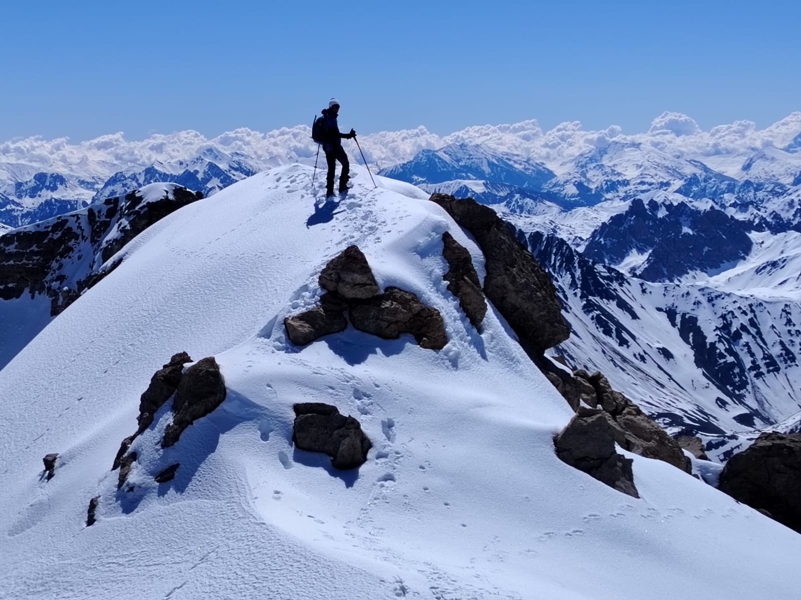 Sur l'arrête du Gd Galibier&nbsp;