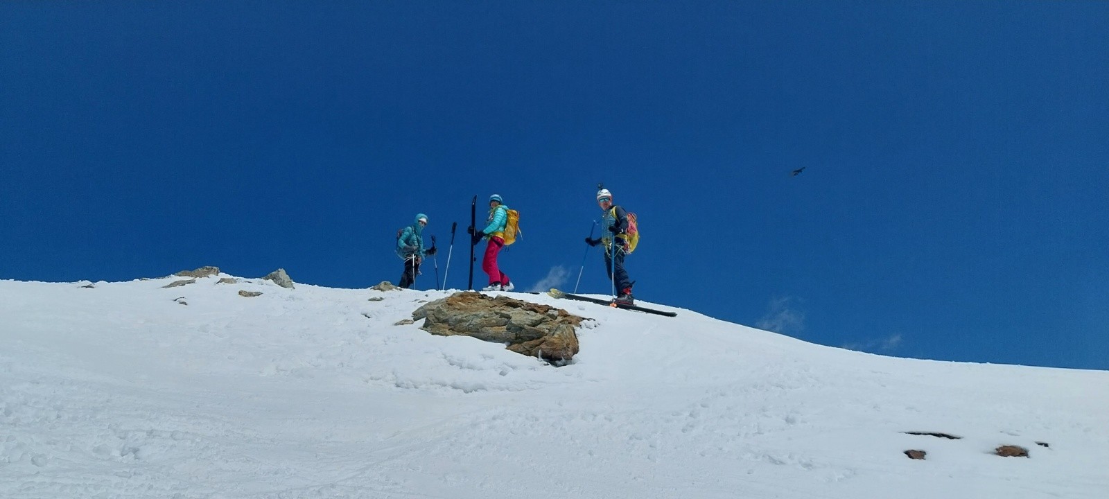 Lucie, Sandra et Aymeric au sommet&nbsp;