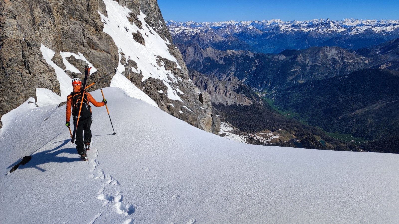 En haut de la face nord