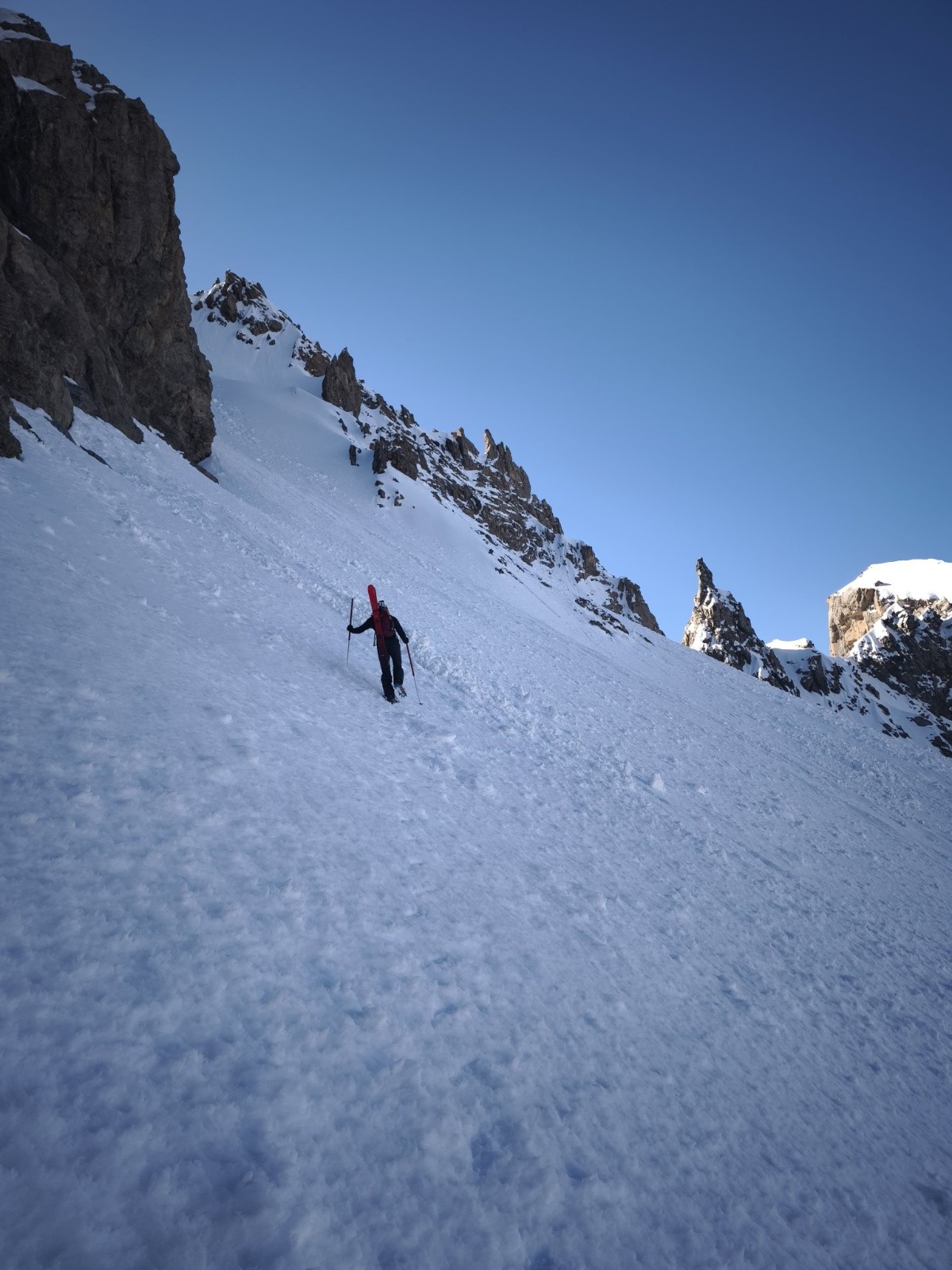 Traversée pour rejoindre la rampe