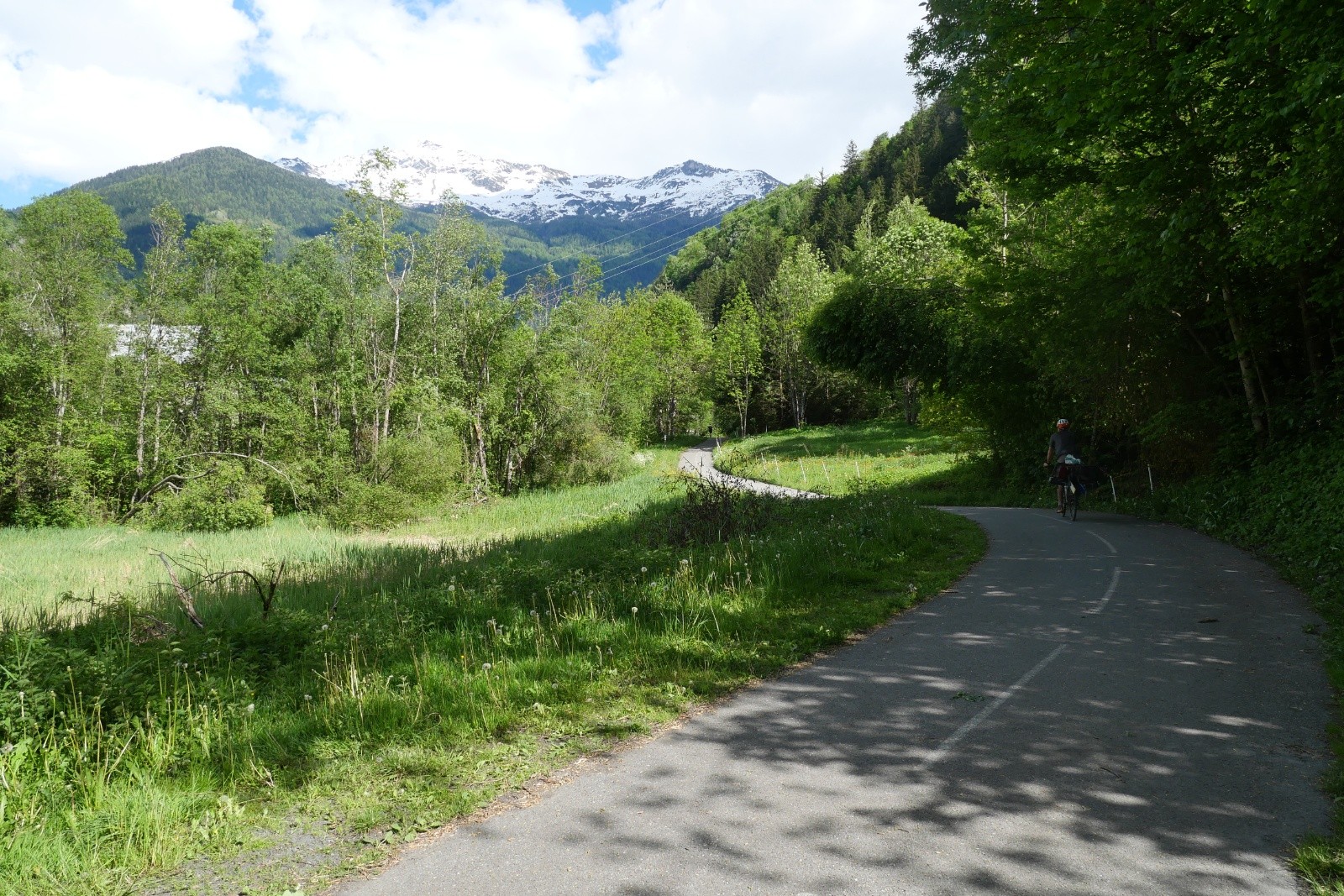 &nbsp;La piste cyclable entre Bourg- Saint Maurice et Sainte Foy
