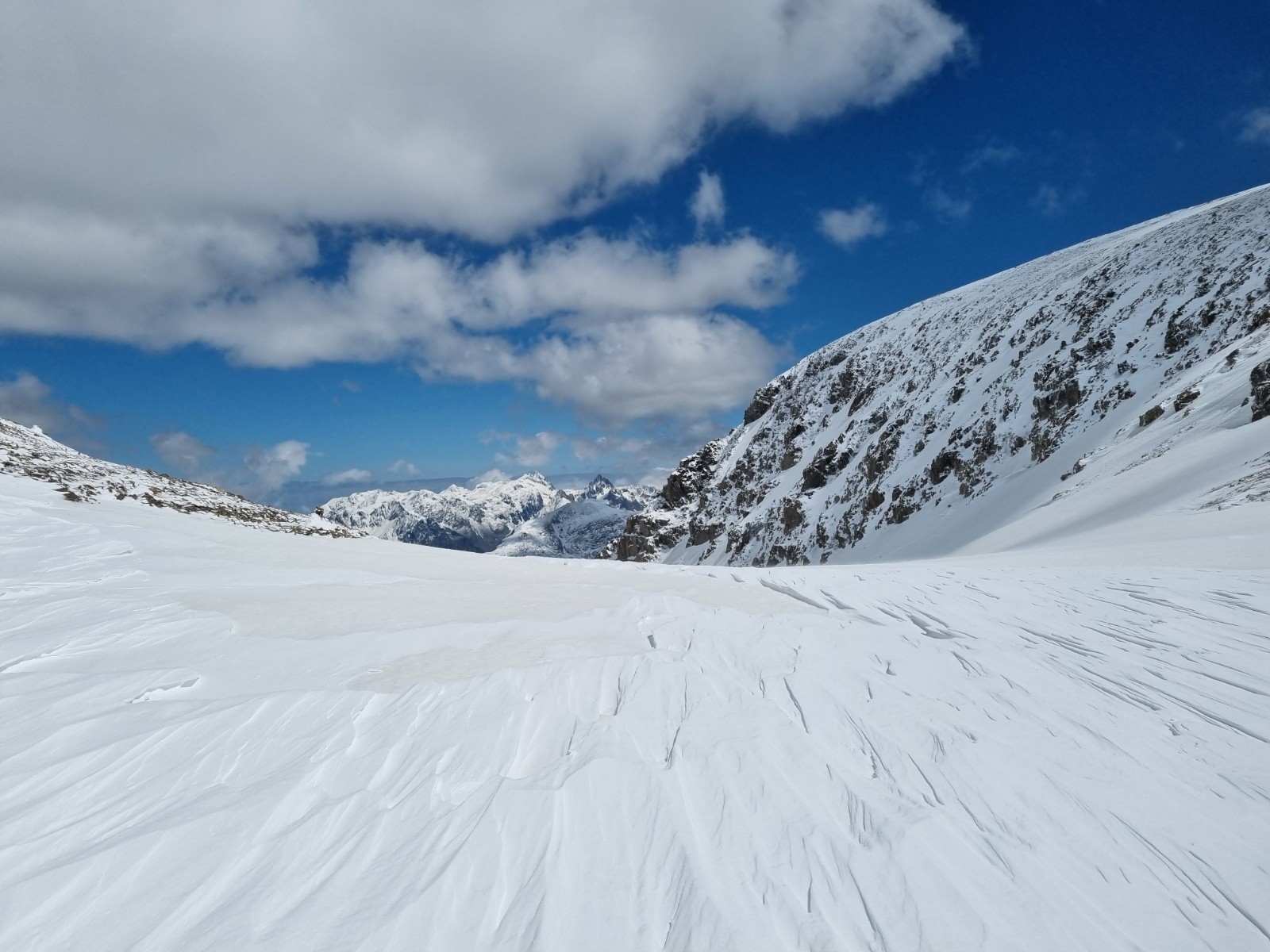 Le col entre Pyramide et Taillefer, en glace&nbsp;