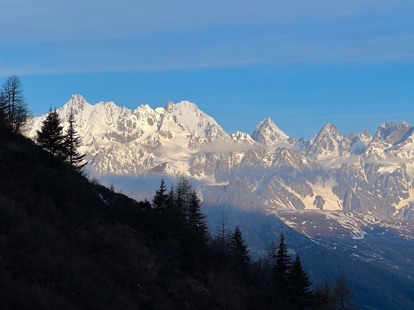 Lever de soleil sur Tour Noir, Argentière et Chardonnet