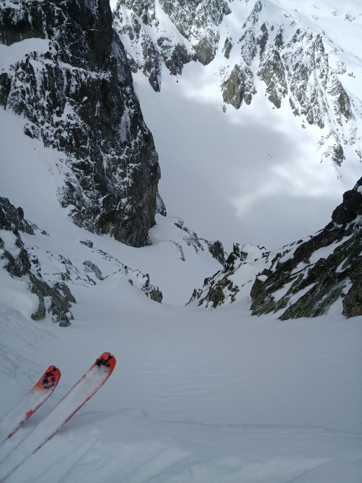 Haut de la brèche d'Argentière&nbsp;
