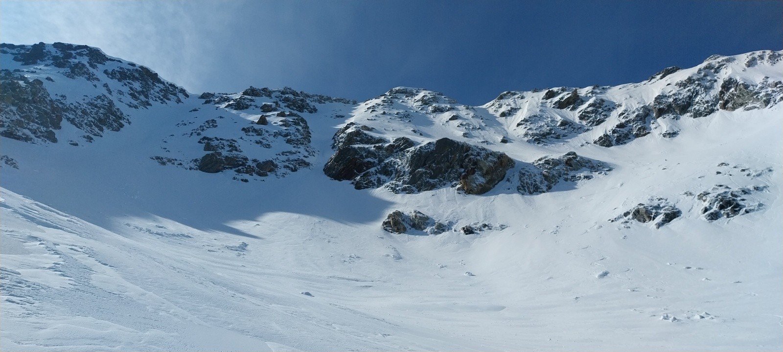 &nbsp;les 3 couloirs NO du rocher blanc