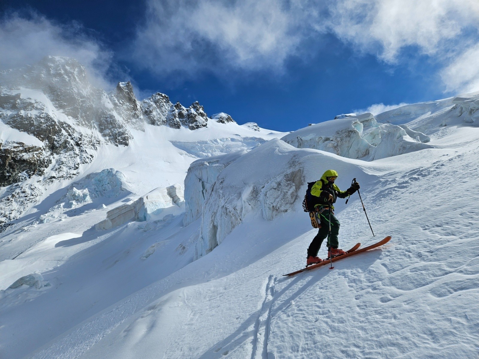 &nbsp;Bise glaciale en arrivant sous le refuge de l'Aigle.