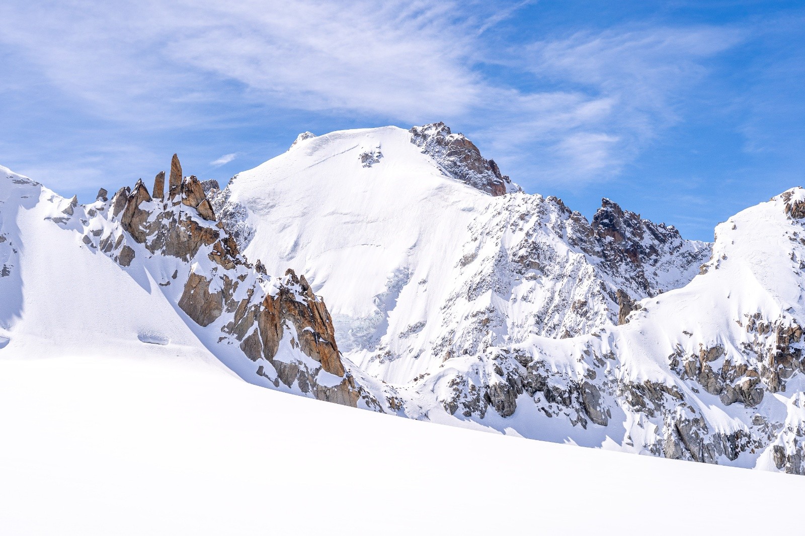 &nbsp;Aiguille d'argentière bien en glace