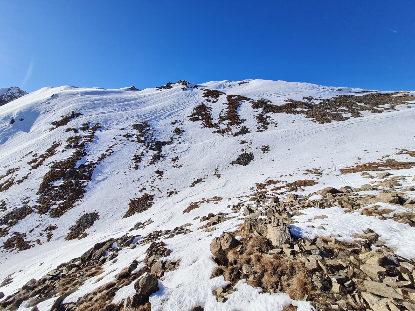 Petit déchaussage pour remonter au col