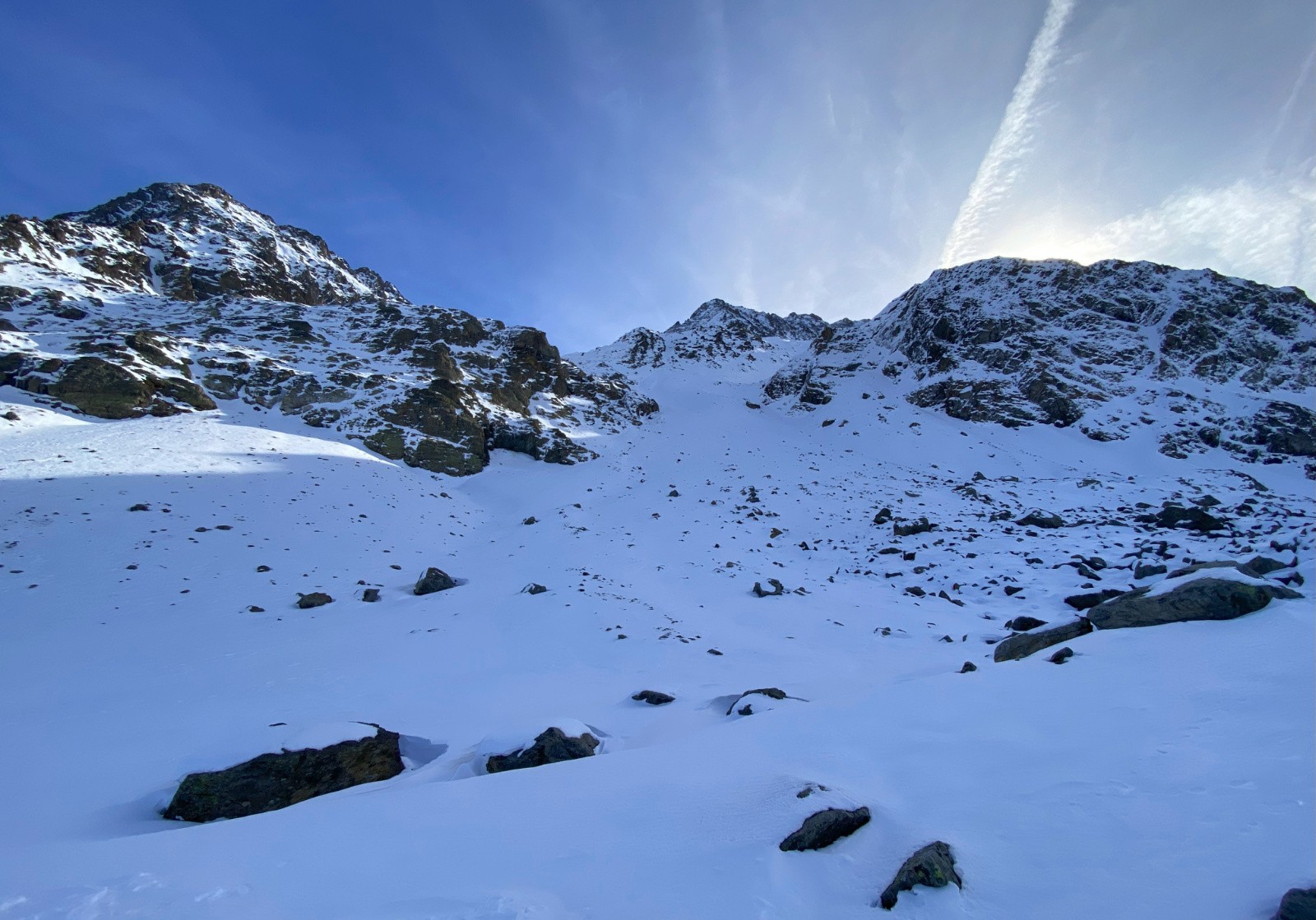 La suite: le passage pour atteindre le secteur de la Barbarate 