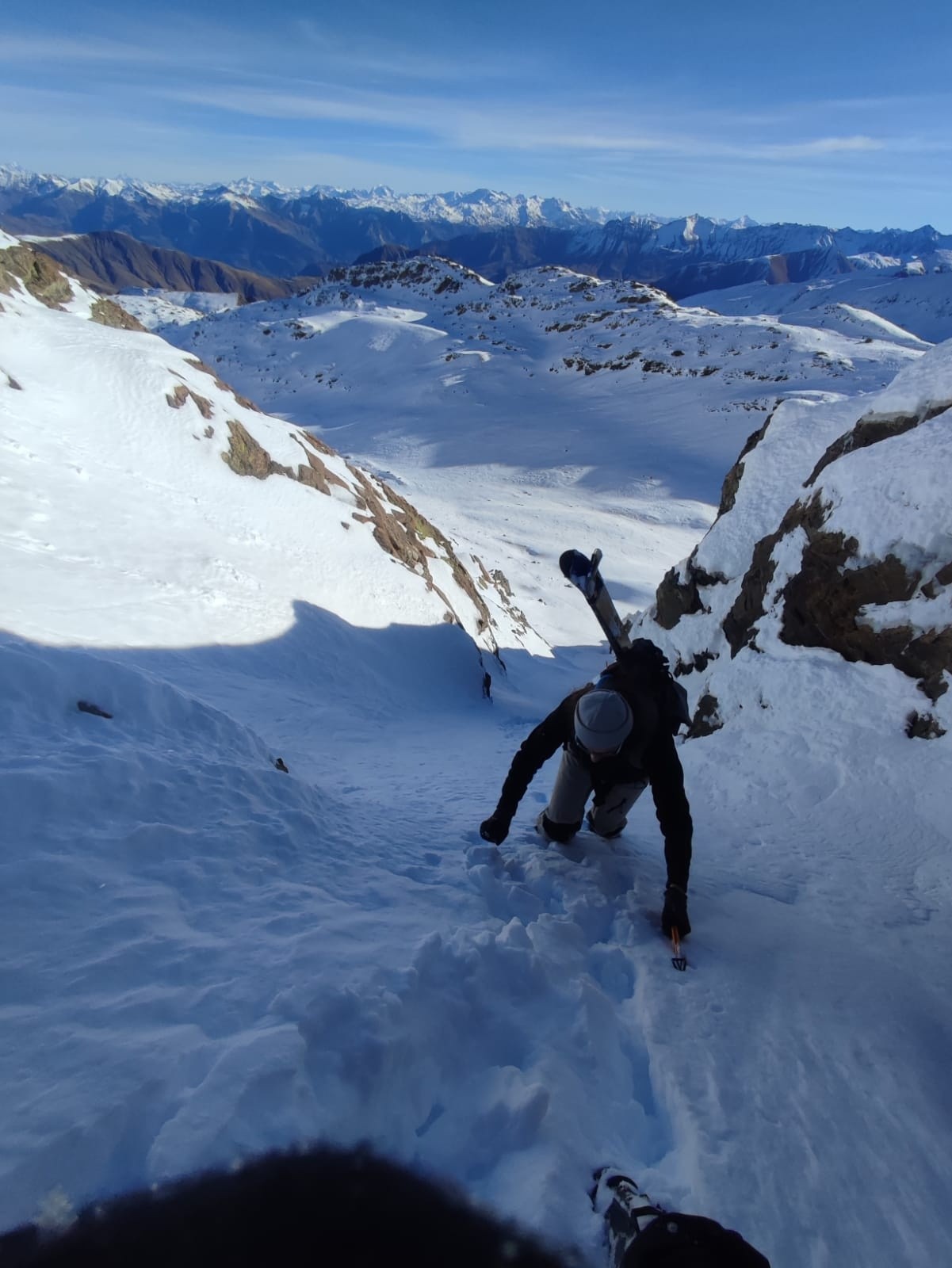 Montée dans le petit raidillon menant au lac de Cote Blanc