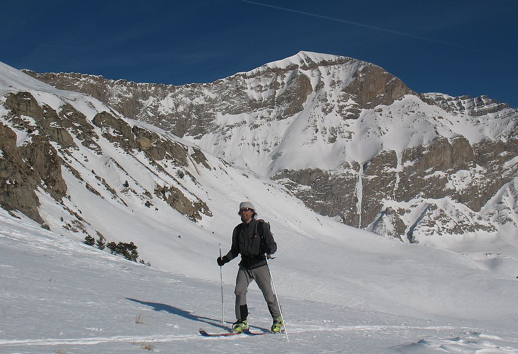 Puy de la Sèche : La face Ouest skiée aujourd'hui par 2 personnes