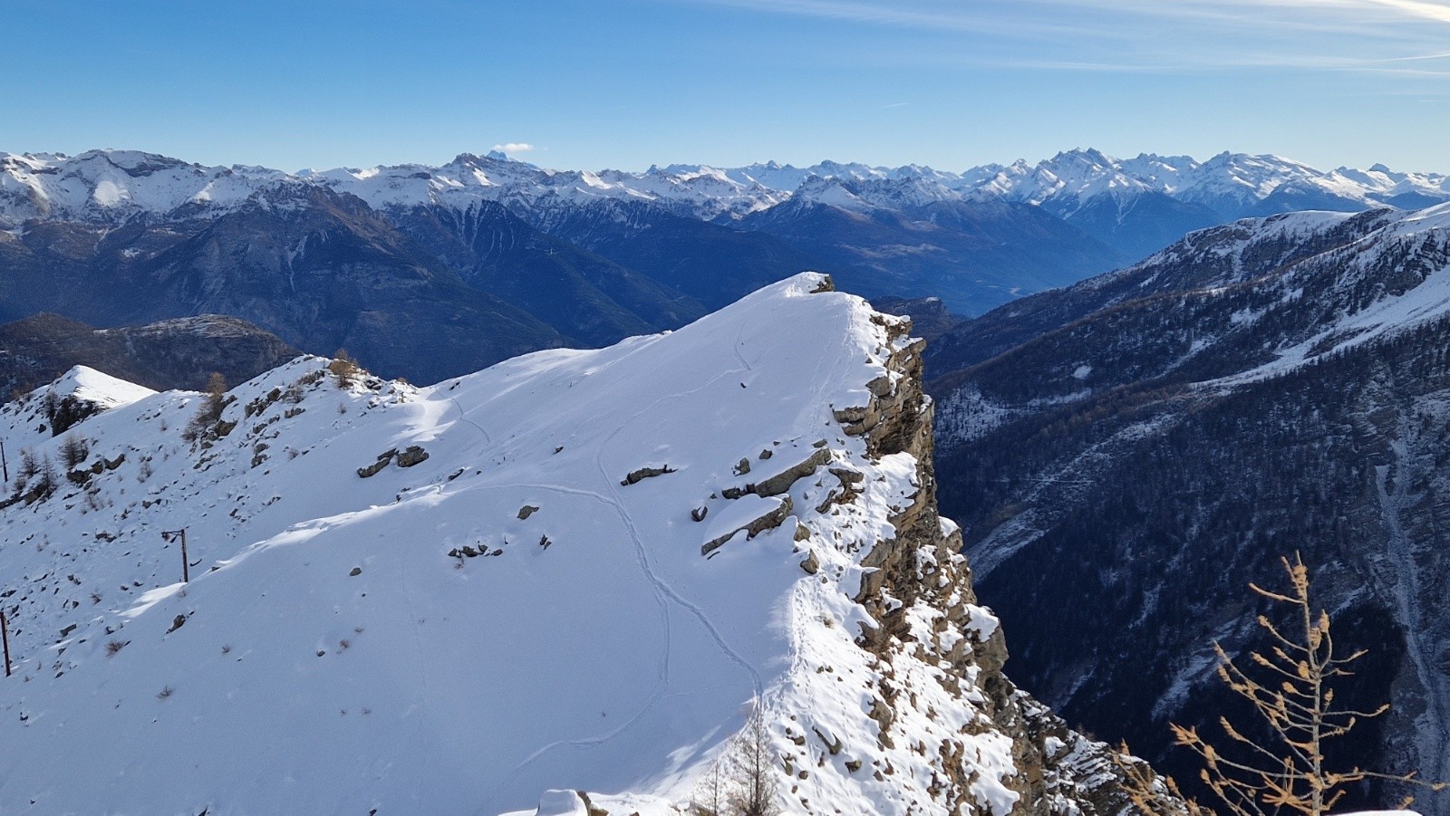 Crête des Prés des Bans - Viso au fond 