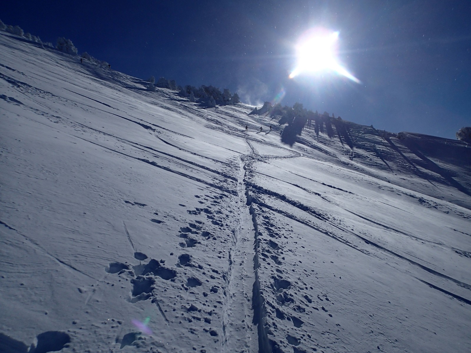 Le soleil est pile sur la Brèche...