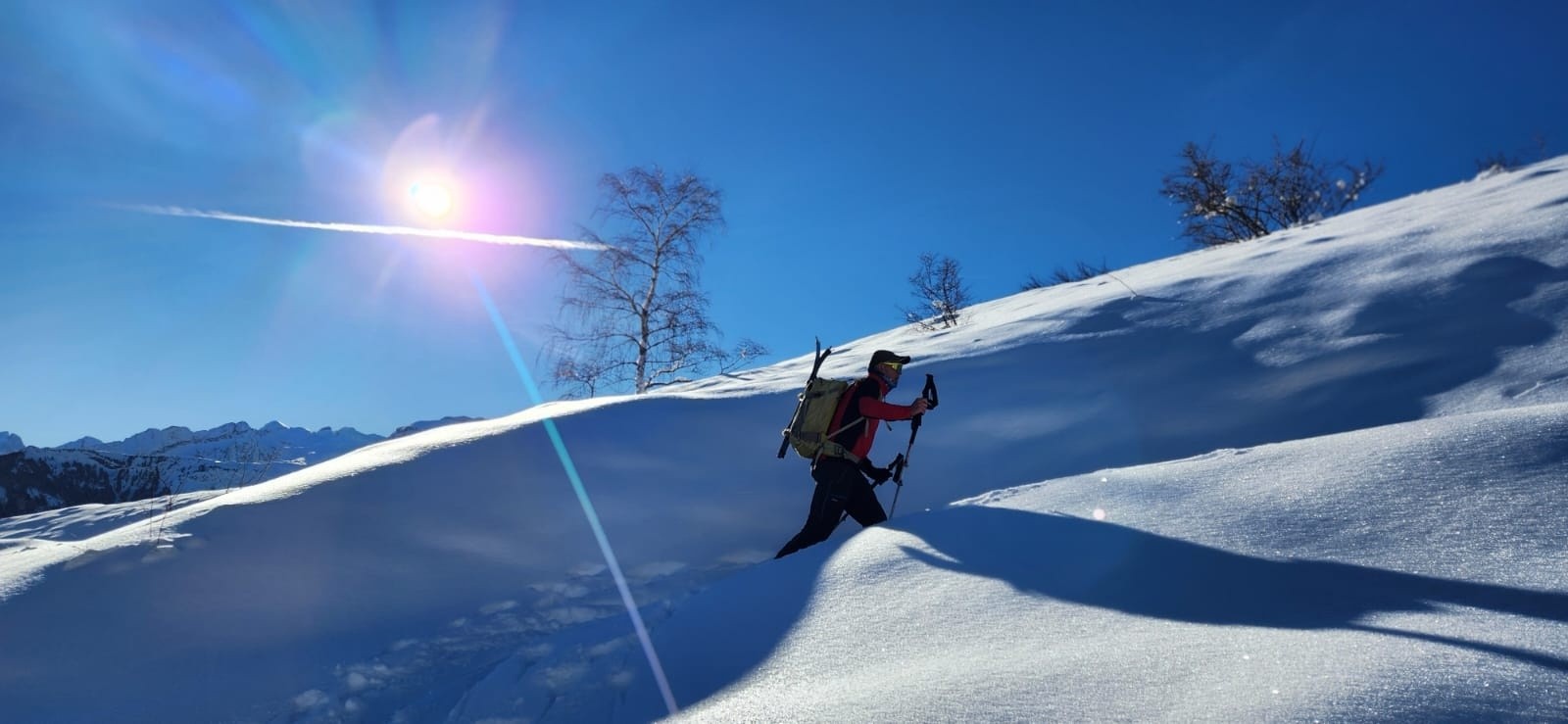 Jonction avec la crête 