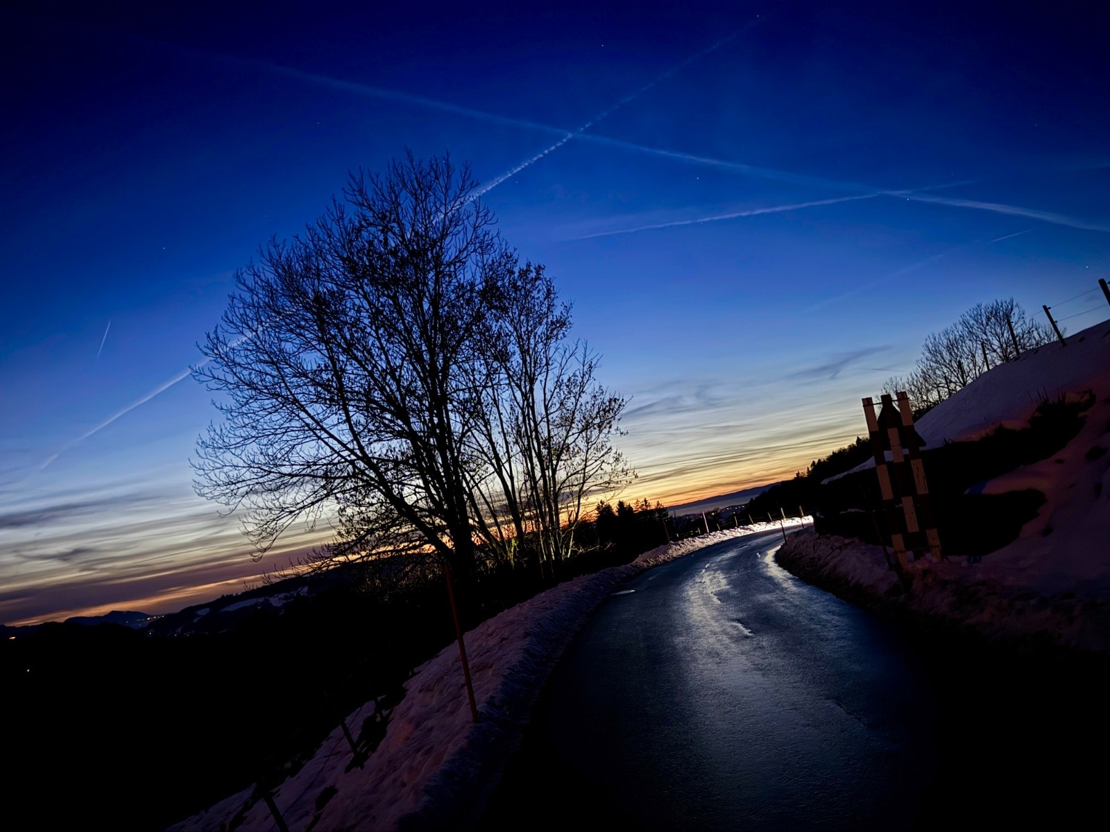 Ambiance à pied sur la route du retour