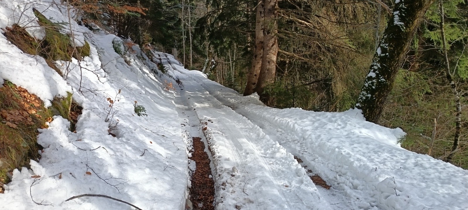 #1 Piste labourée par un engin dès le départ Piste labourée par un engin dès le départ