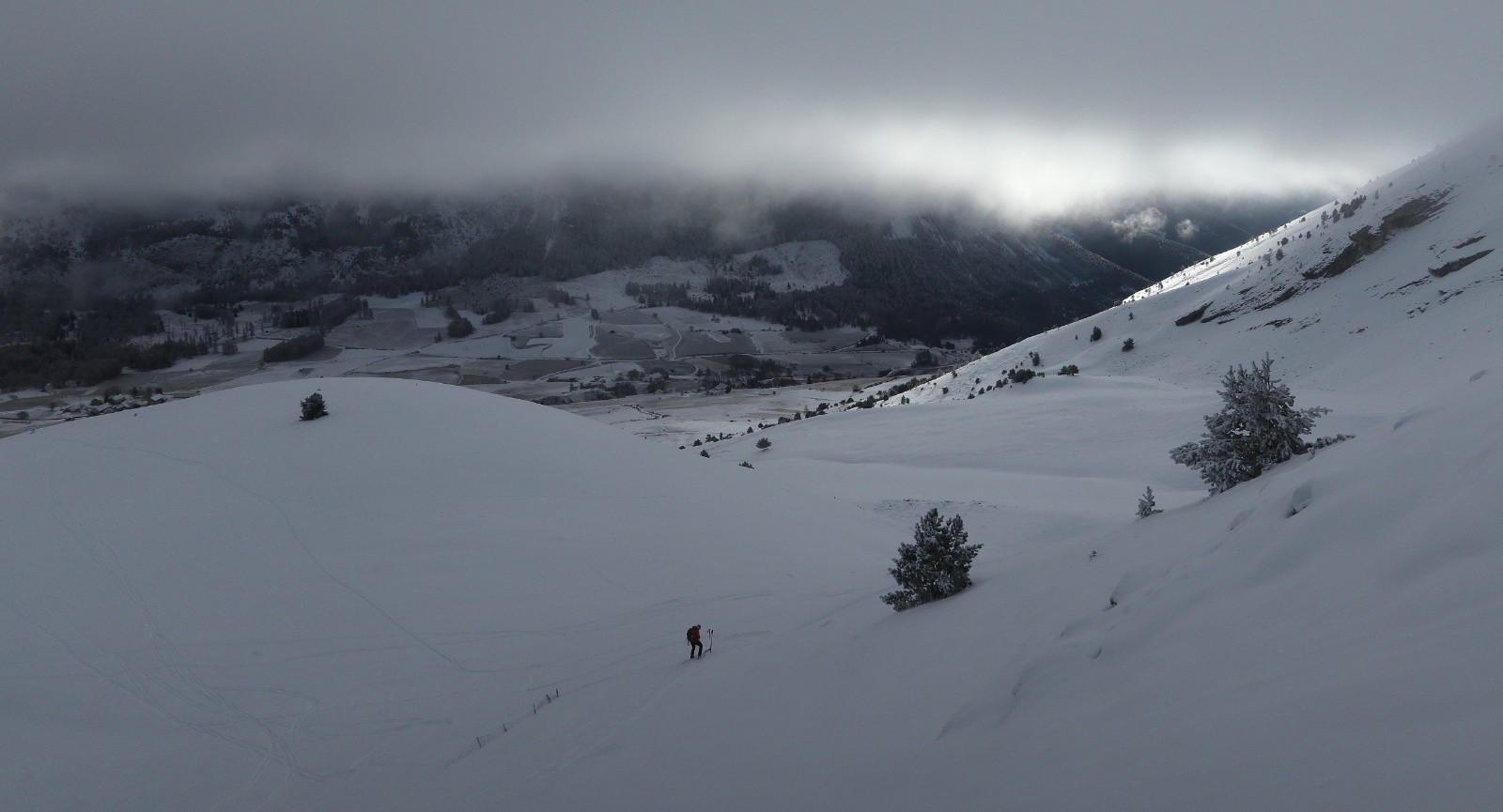 Première descente sous les nuages&nbsp;