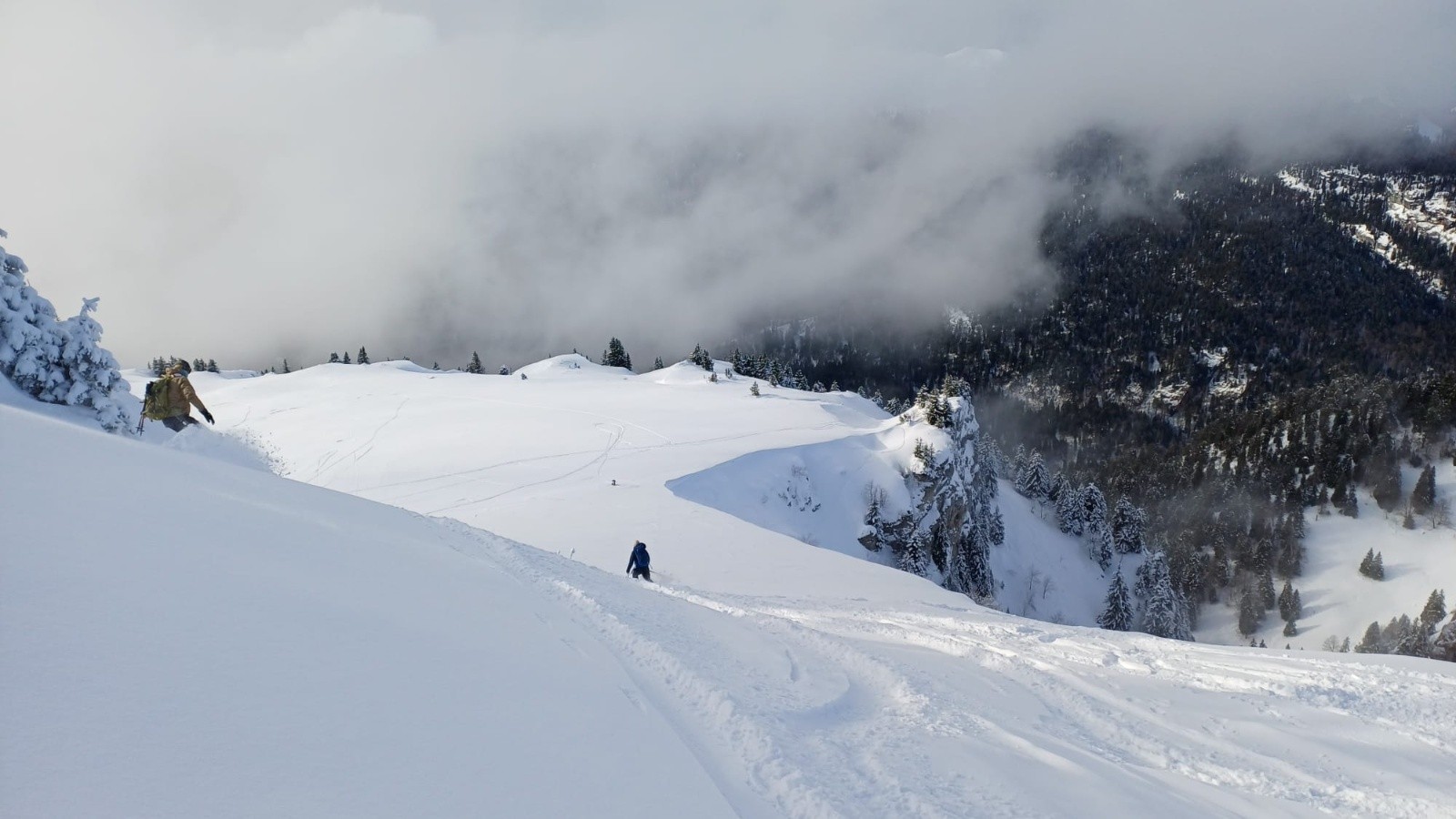  Descente W en direction de \