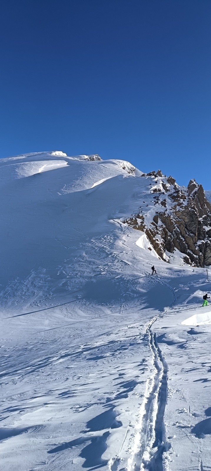 Gilles au traçage pour la crête finale 