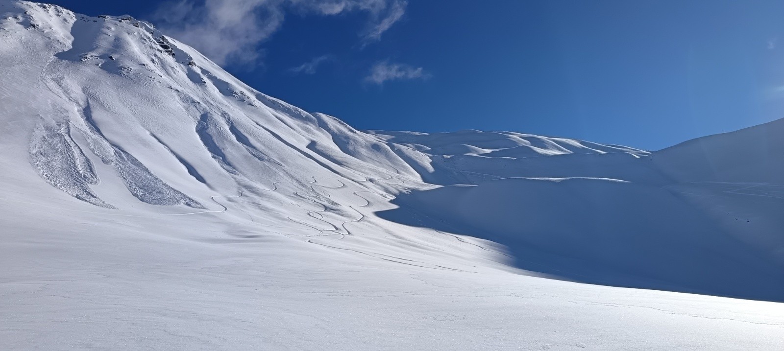 Vue d'ensemble de la descente, y'a encore de la place 