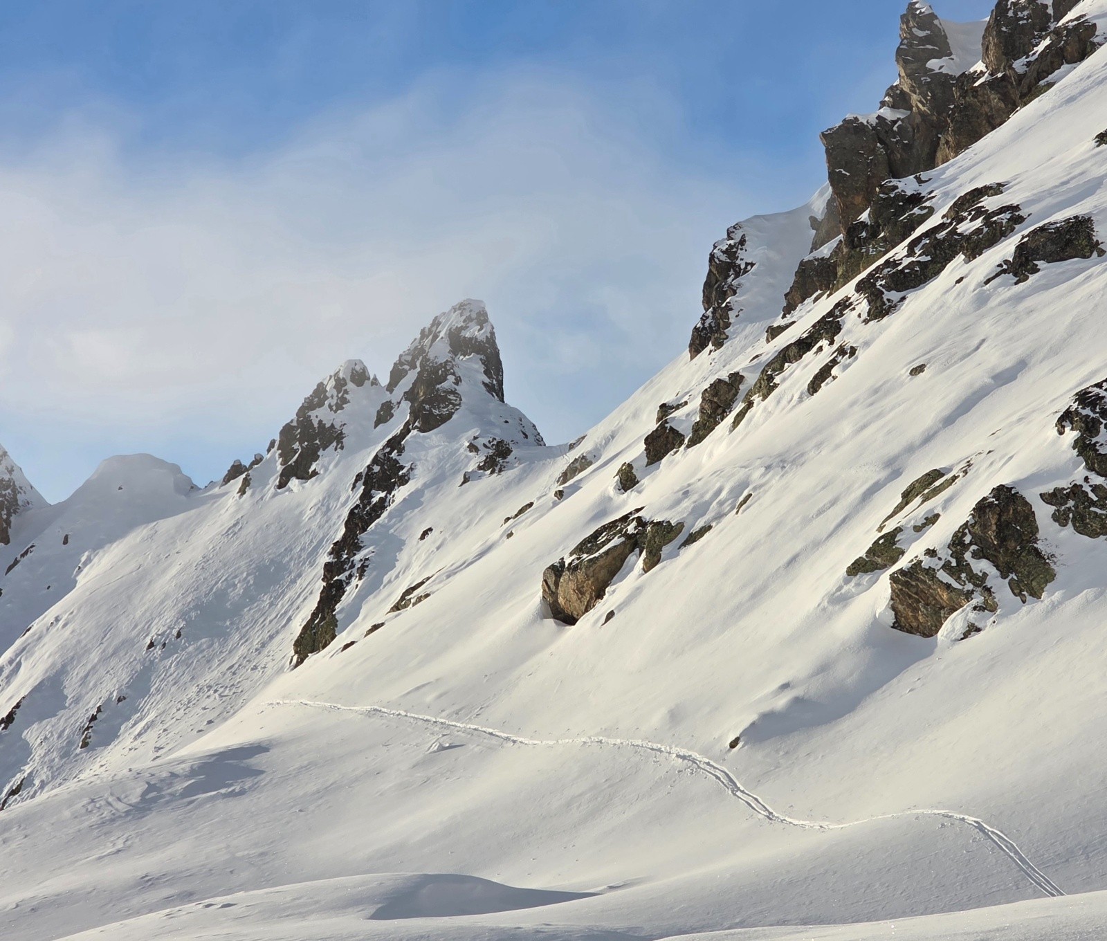 #9 Collet vers la Cicle Versant Est. On voit ma trace Collet vers la Cicle Versant Est. On voit ma trace