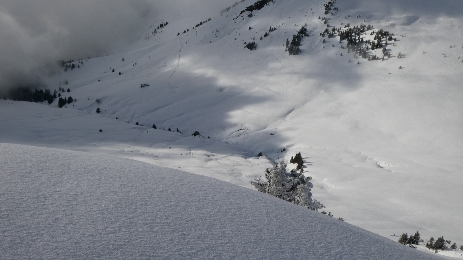  J2 col de la Bathie en contrebas