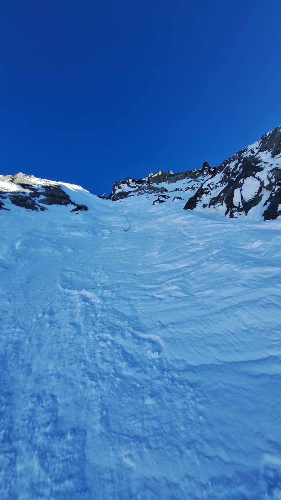 #5 Après la partie sèche de l Après la partie sèche de l'entrée de la face ouest (le plus sec étant au niveau du haut de la corde)