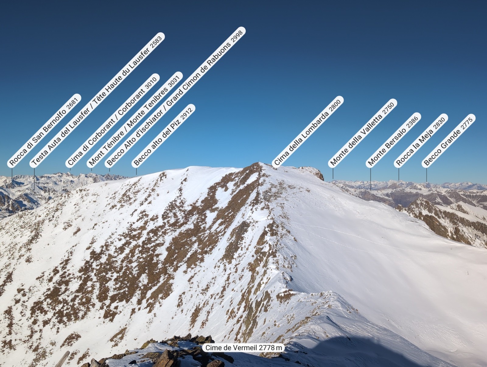 #4 Vue ouest de la cime de Vermeil Vue ouest de la cime de Vermeil