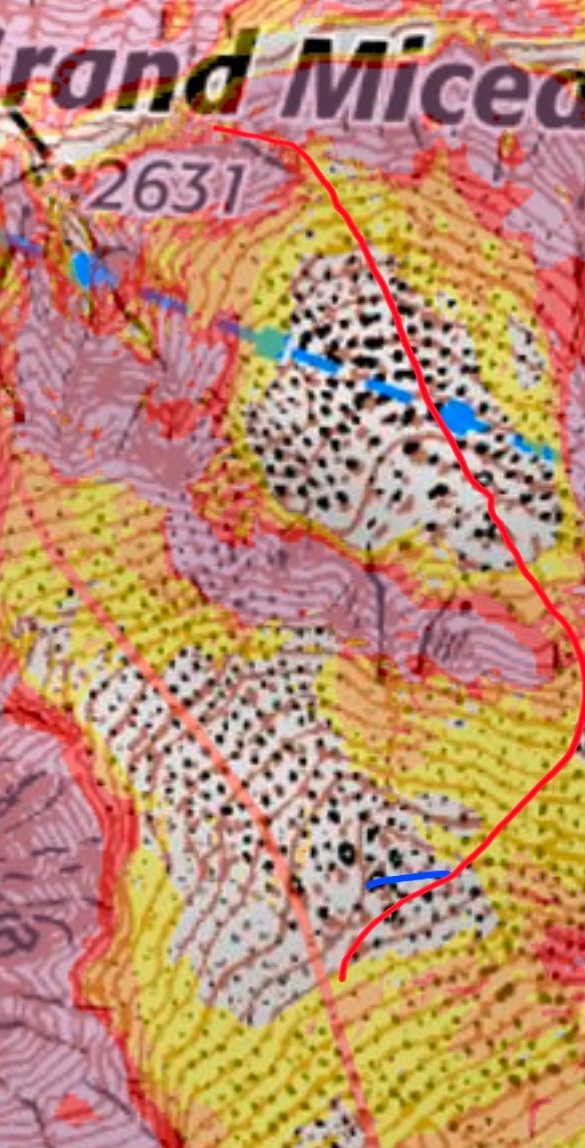 #7 Itinéraire descente tracé en rouge Itinéraire descente tracé en rouge