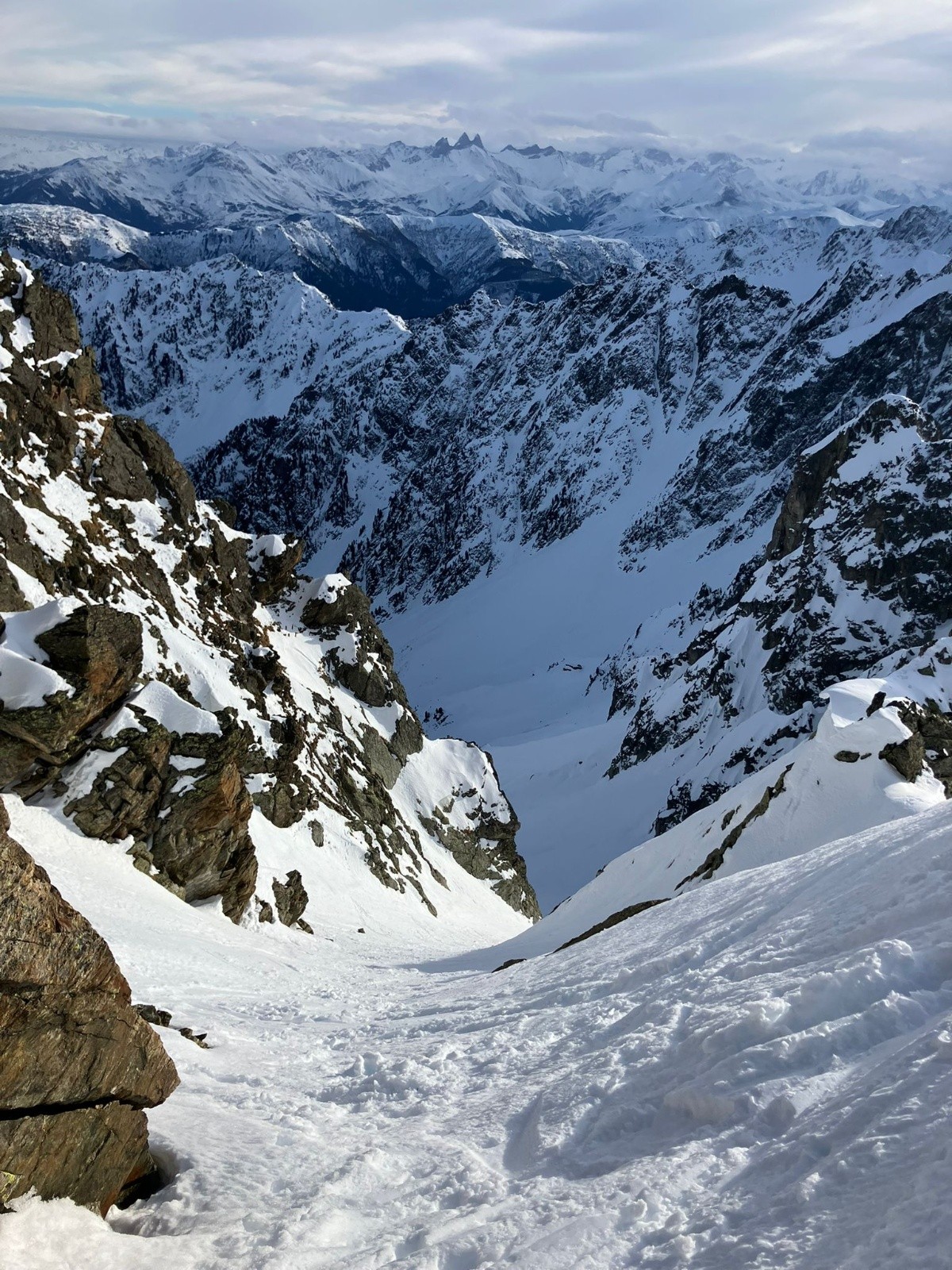 #2 Couloir Sud par où nous sommes montés Couloir Sud par où nous sommes montés