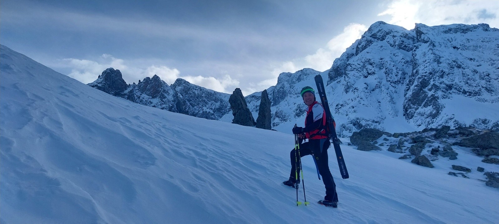 &nbsp;sortie du couloir sous le lac blanc